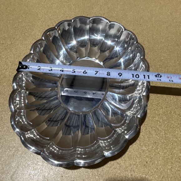 VTG Towle EP 4716 Silverplate Oval Serving Bowl Scalloped Edge 15x11 - Picture 7 of 8